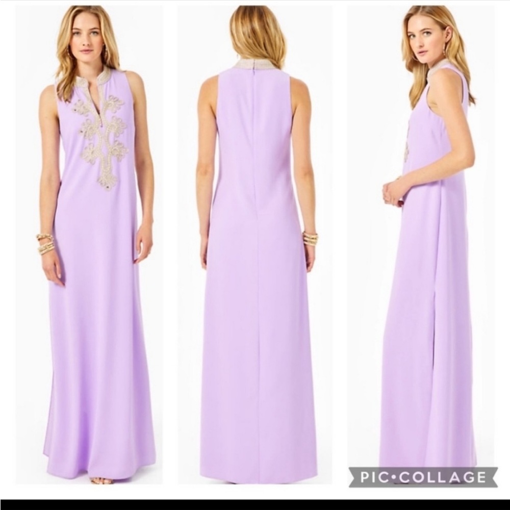 Lilli Pulitzer lilac Maxi dress 2